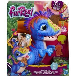 Fur Real Baby Dinosaur Munchin Rex Dino BLUE  Interactive Toy Sounds Moves WORKS